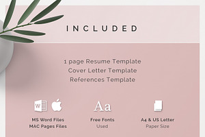 ONE Page Resume Template Kit