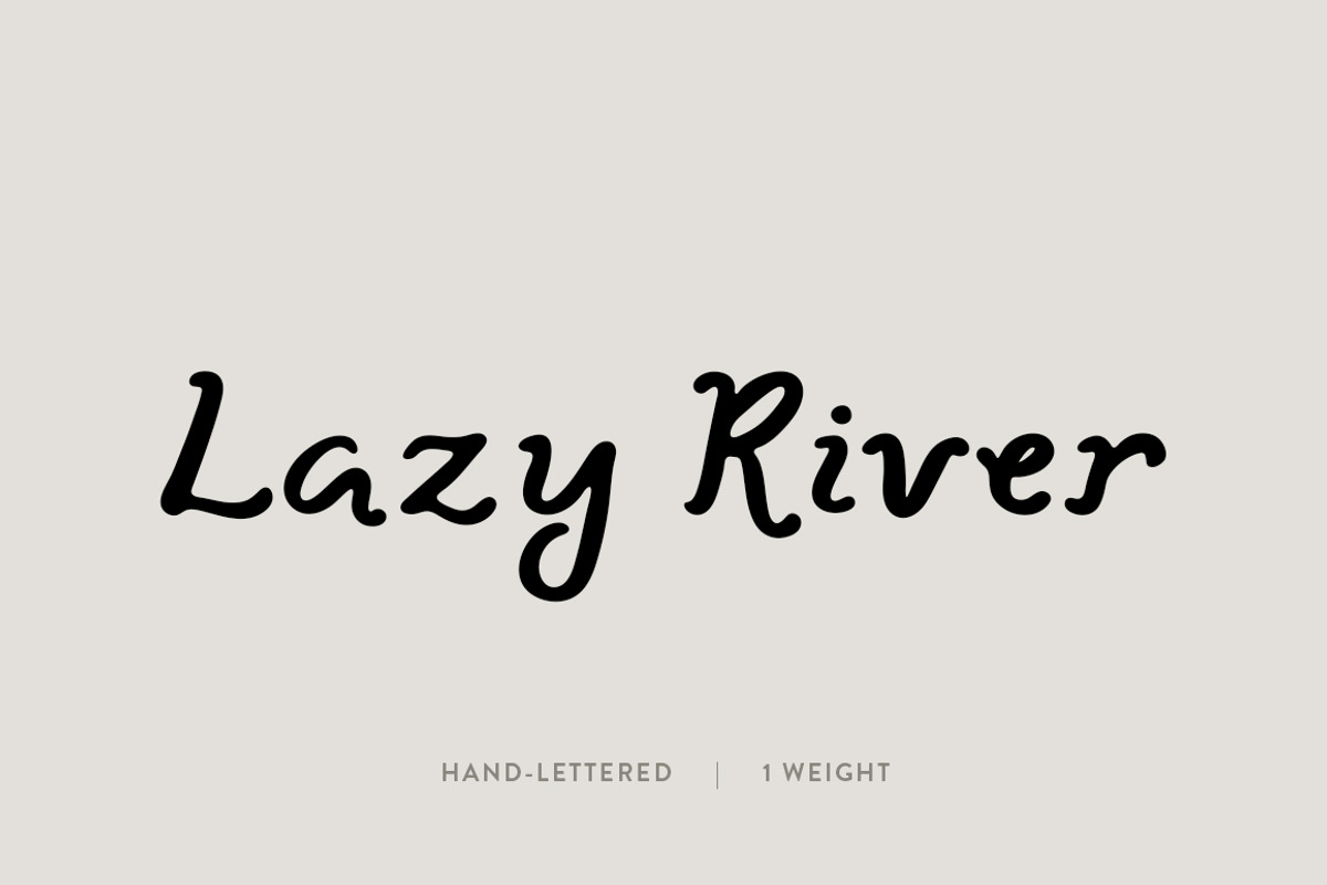 Lazy River: A Water-Inspired Font, a Sans Serif Font by Britt Fabello (Photo 1 of 6)