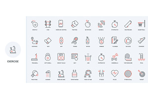 Game fitness exercise gym icons, a Sport Illustration by Lemberg Vector