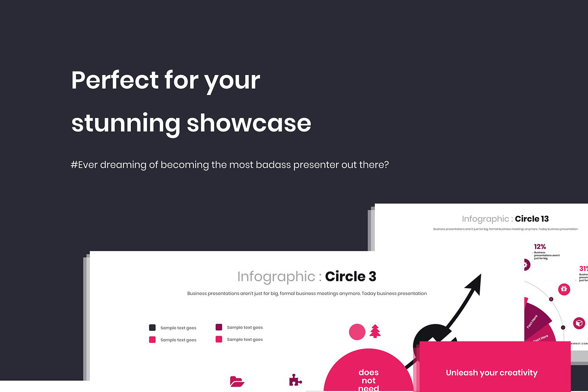 Circle Infographic PowerPoint, a Presentation Template by Mikokit (Photo 3 of 5)