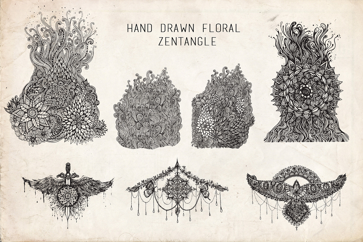 Mandala Hand Drawn, a Decorative Illustration by Papatongartist (Photo 3 of 11)