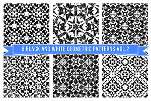 Set of black and white patterns 2