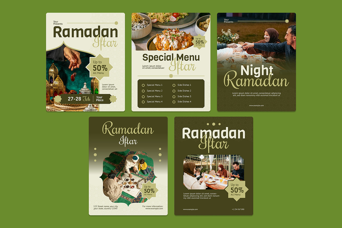 Ramadan Instagram Post Template Set, a Social Media Template by Premast (Photo 2 of 3)