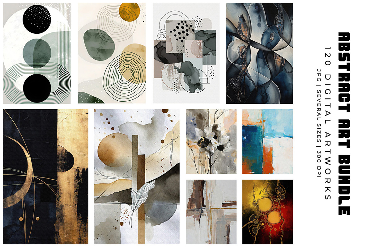 Abstract Digital Art Bundle, a Decorative Illustration by Digital Art Creations (Photo 8 of 12)