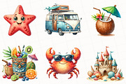 Watercolor Summer Vibe Clipart, an Illustration by OK Design (Thumbnail 5 of 5)