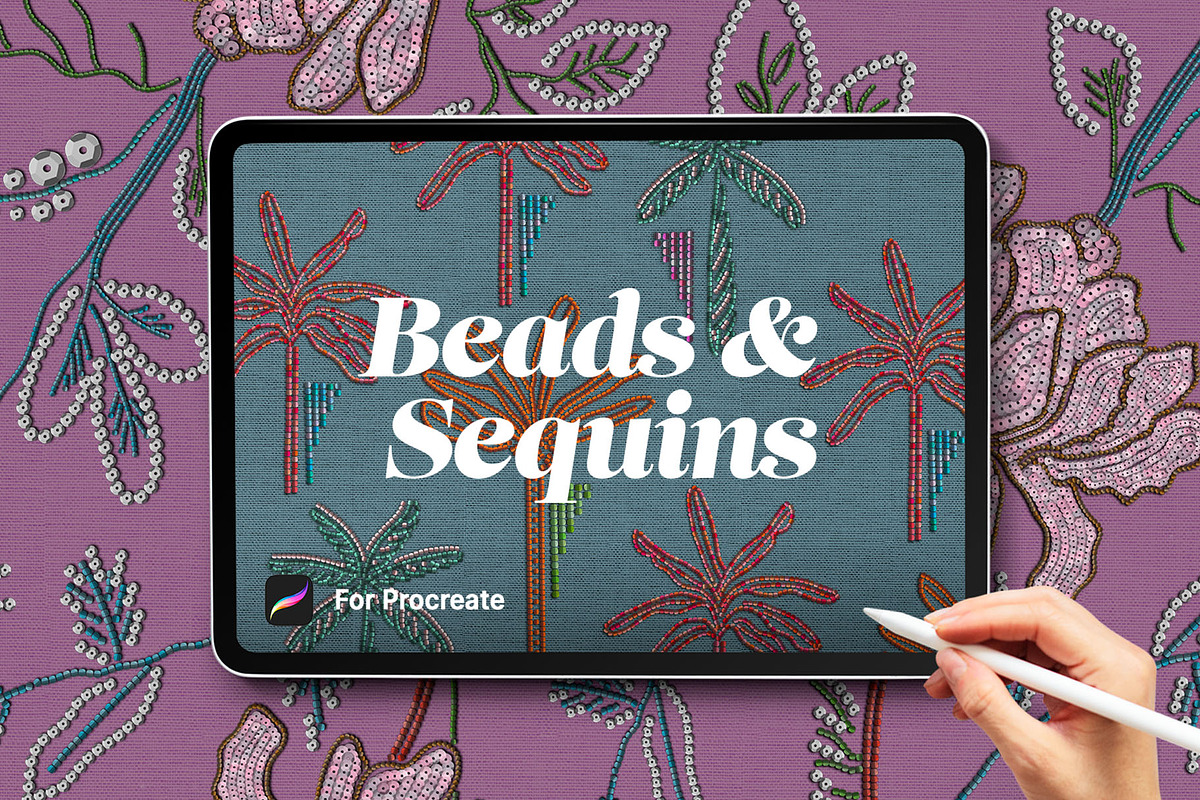 Beads & Sequins for Procreate, a Brush Add-On by Hanna Inaiáh (Photo 1 of 6)