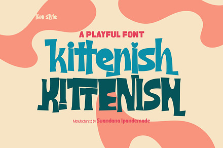 Kittenish - Playful Font, a Font by madeDeduk