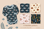 Fish clipart & pattern, a Seasonal Illustration by JulzaArt (Thumbnail 7 of 9)