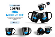 Editable Coffee Mug Mockup Set Black, a Packaging Mockup by artBit Design Studio (Thumbnail 1 of 8)