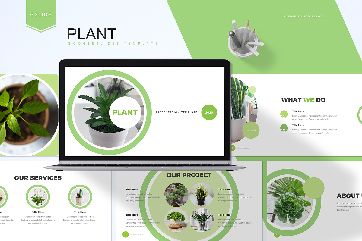Plant - Google Slides Template, a Presentation Template by UnicodeID