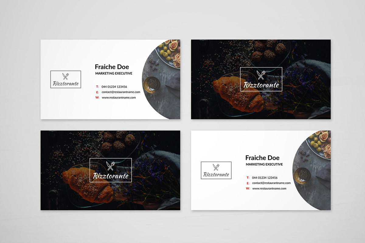 Restaurant Business Card, a Print Template by stefandigital (Photo 2 of 3)