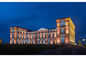 Palais du pharo in marseille by night france stock photo containing france, an Architecture Photo by Leonid Andronov