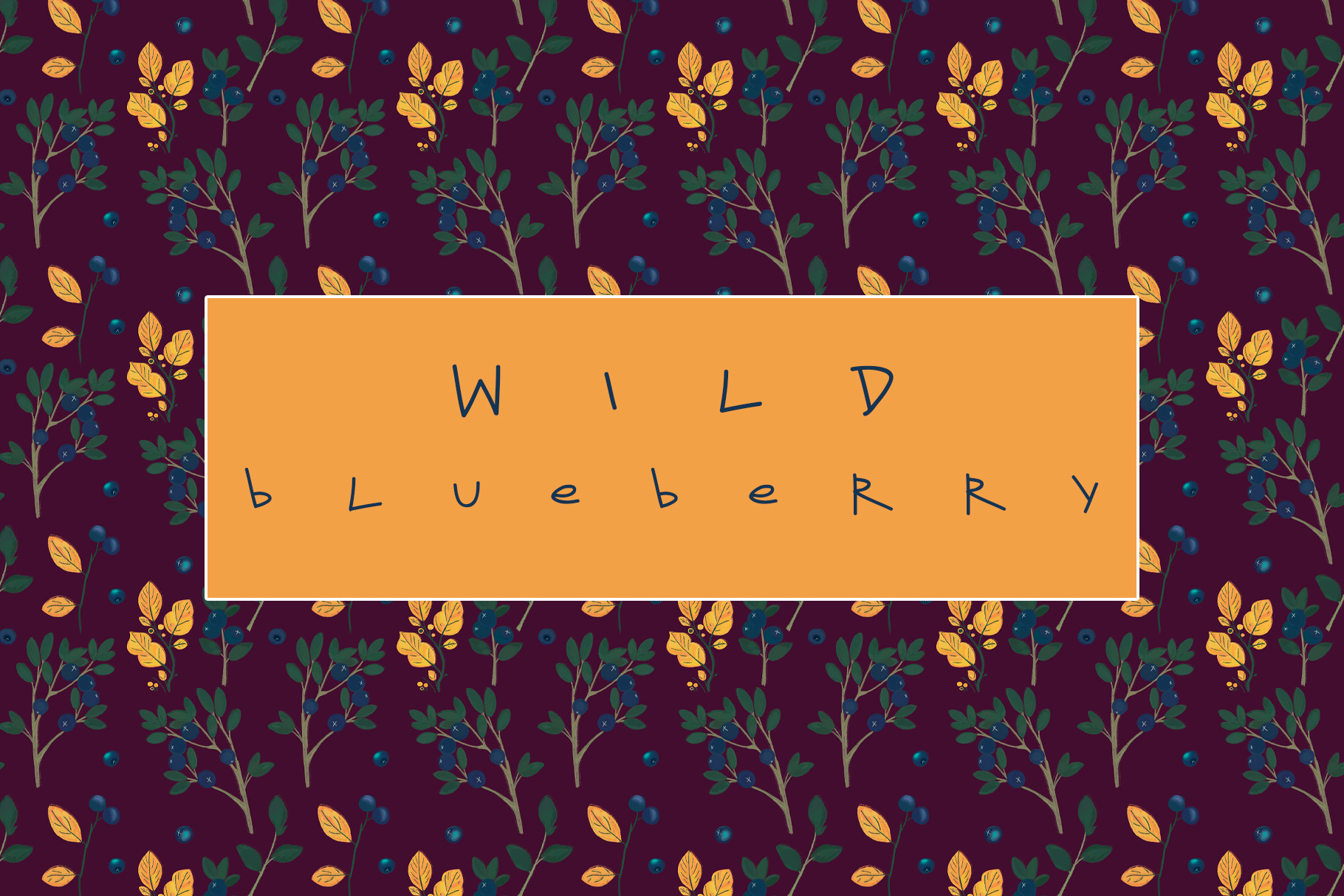 Blueberry set of patterns and elements