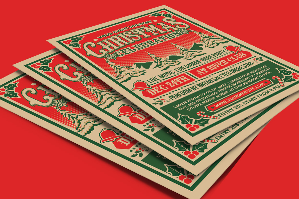 Christmas Celebrations Flyer, a Flyer Template by Muhamad Iqbal hidayat (Photo 4 of 4)