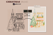 Procreate Christmas scene brushes, a Brush Add-On by PDknyStudio (Thumbnail 4 of 5)