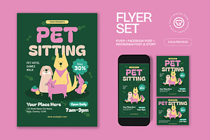 Pet Sitting Flyer, a Flyer Template by graphicook