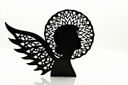 Ornate Angel Silhouette Graphic, an Illustration by Designs_River (Thumbnail 2 of 9)