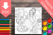 Cozy Fall Coloring Pages Bundle, a Brochure Template by LA Design (Thumbnail 5 of 10)