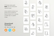 Hand Washing 32 Icons Set Hand Drawn, an Outline Icon by Marina Silence (Thumbnail 12 of 17)