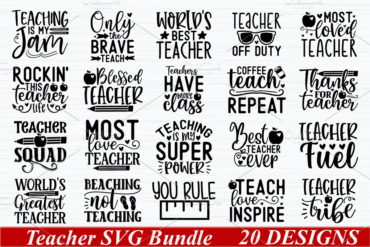 Teacher SVG Bundle, a Graphic by akazaddesign (Photo 1 of 9)
