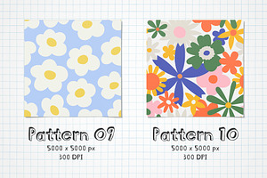 Soft Florals: Graphics Patterns