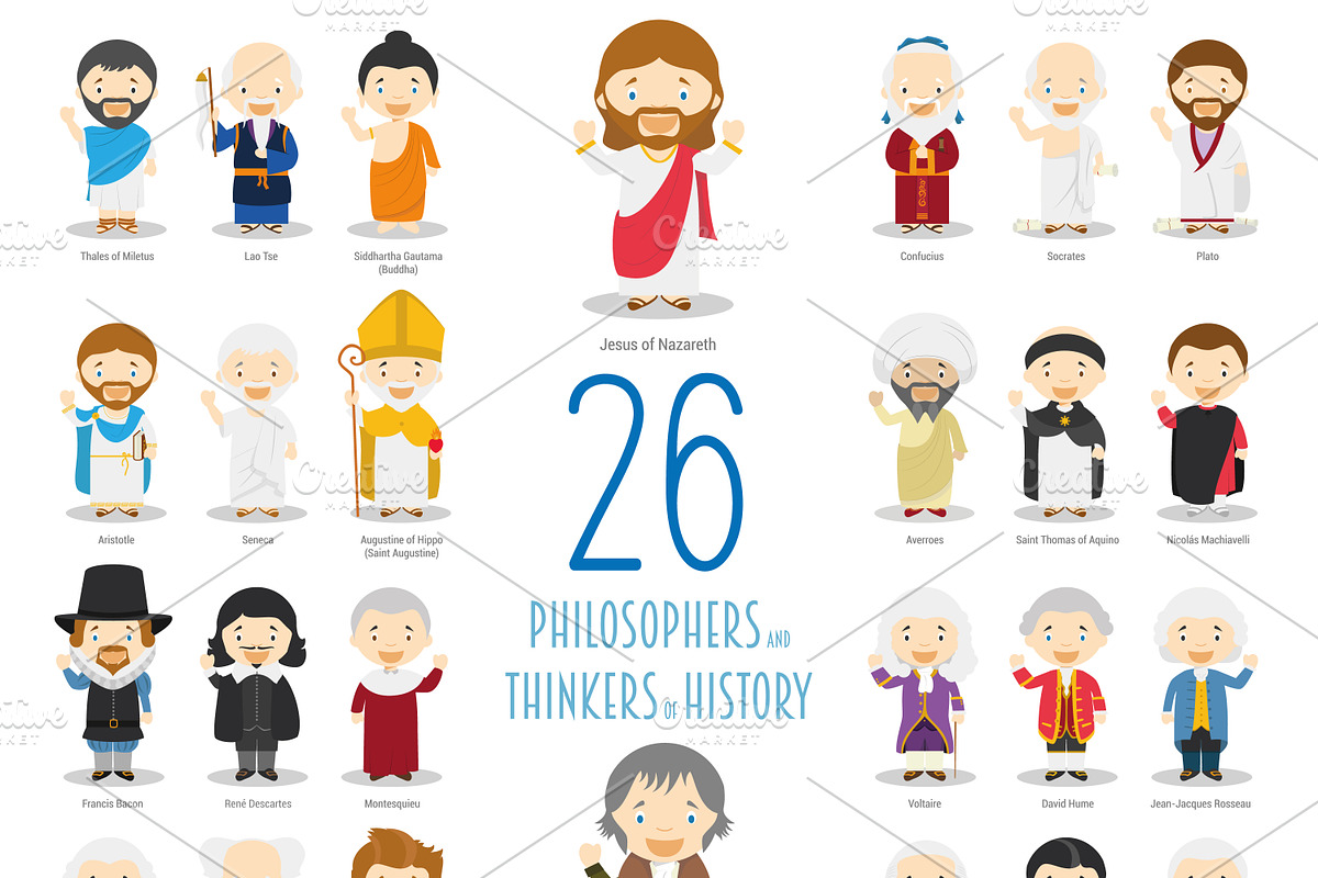 26 Great Philosophers of History, an Illustration by asantosg