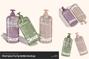 Shampoo Pump Bottle Mockup, a Packaging Mockup by Permadi Creative