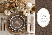 Oak & Acorn Autumn Patterns - Brown, a Pattern Graphic by Eclectic Anthology (Thumbnail 3 of 13)