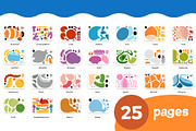 Cut and Glue Sea Animals for Kids, an Education Illustration by Ksenya Savva (Thumbnail 2 of 6)