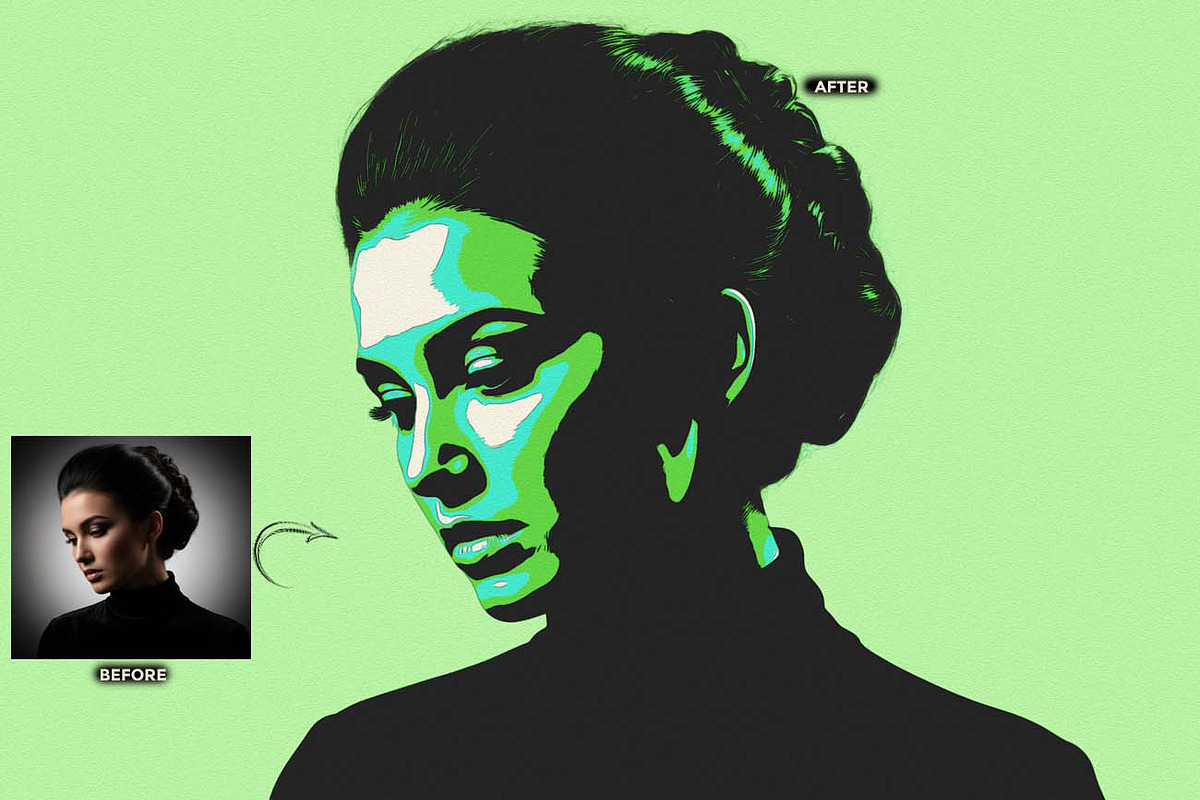 VECTOR PAINT FUSION FX Ps ACTION, an Action Add-On by Studio Retouch (Photo 6 of 11)