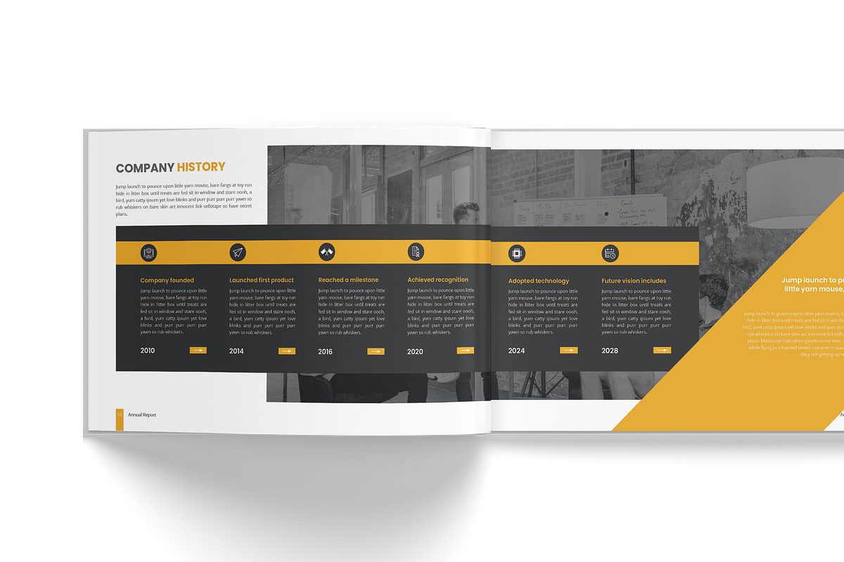 Horizontal Annual Report Brochure, a Brochure Template by TheBrightGrap (Photo 7 of 19)