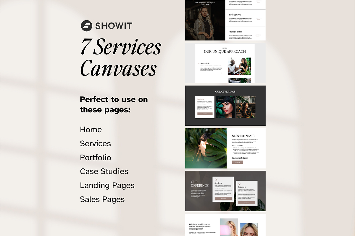 50 Showit Canvas Add-Ons, a Websites & App Template by Amanda Pena Design (Photo 6 of 13)