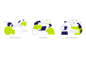 Private detective isolated cartoon, a Finance Illustration by Visual Generation