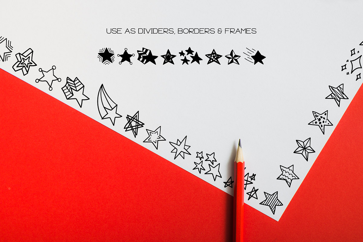 Star Doodles - Dingbats Font, a Symbol Font by WADLEN (Photo 7 of 7)