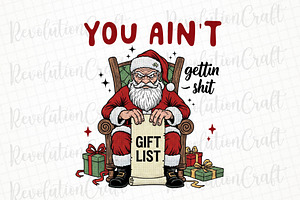 You Ain’t Getting, Christmas Santa, an Illustration by OK Design