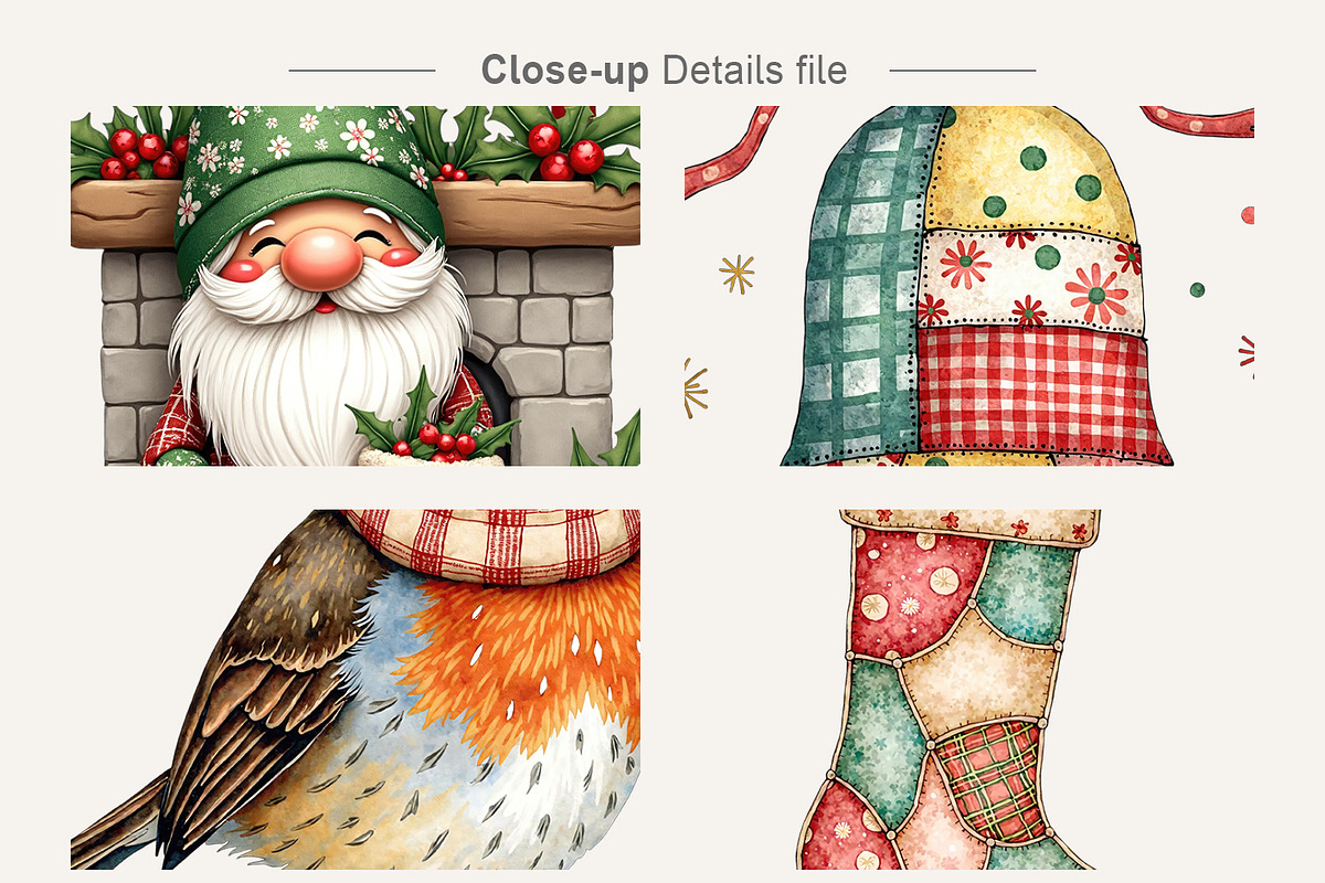 Watercolor Christmas Clipart Bundle, an Illustration by Artnoy (Photo 4 of 8)