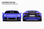 Super Performance Sport Coupe Set, an Advertising Mockup by Halal Graphic Studio (Thumbnail 8 of 12)