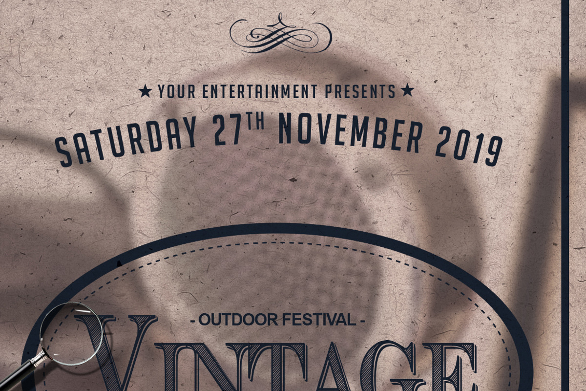 Vintage Night  | 3in1 Flyer Template, a Flyer Template by GIGA-TEMPLATE (Photo 6 of 7)
