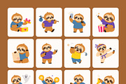 65 Sloth Character Illustrations, an Animal Illustration by Creative Stall (Thumbnail 10 of 10)