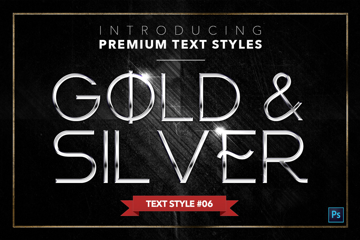 Gold & Silver #4 - 20 Text Styles, a Layer Style Add-On by Jonas Stensgaard (Photo 7 of 23)