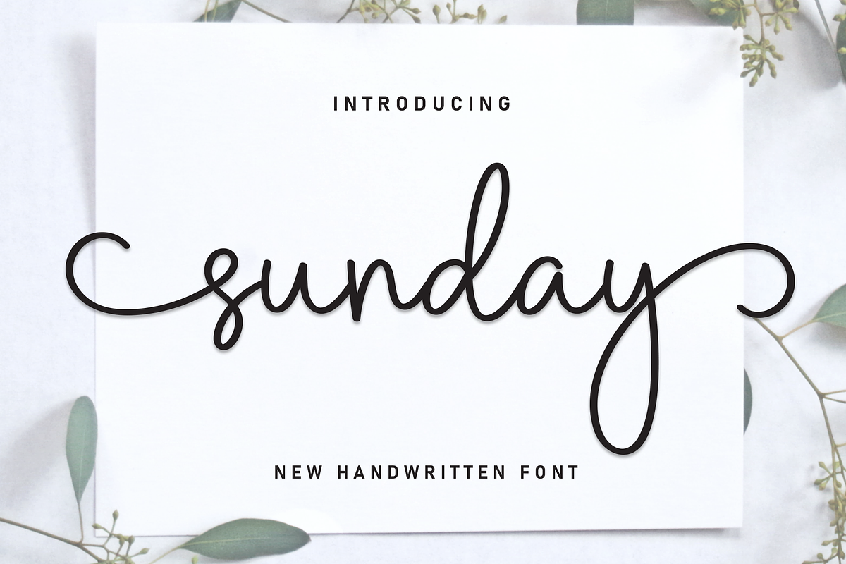 Sunday | Script Font, a Handwritten Font by Scratchones (Photo 1 of 9)
