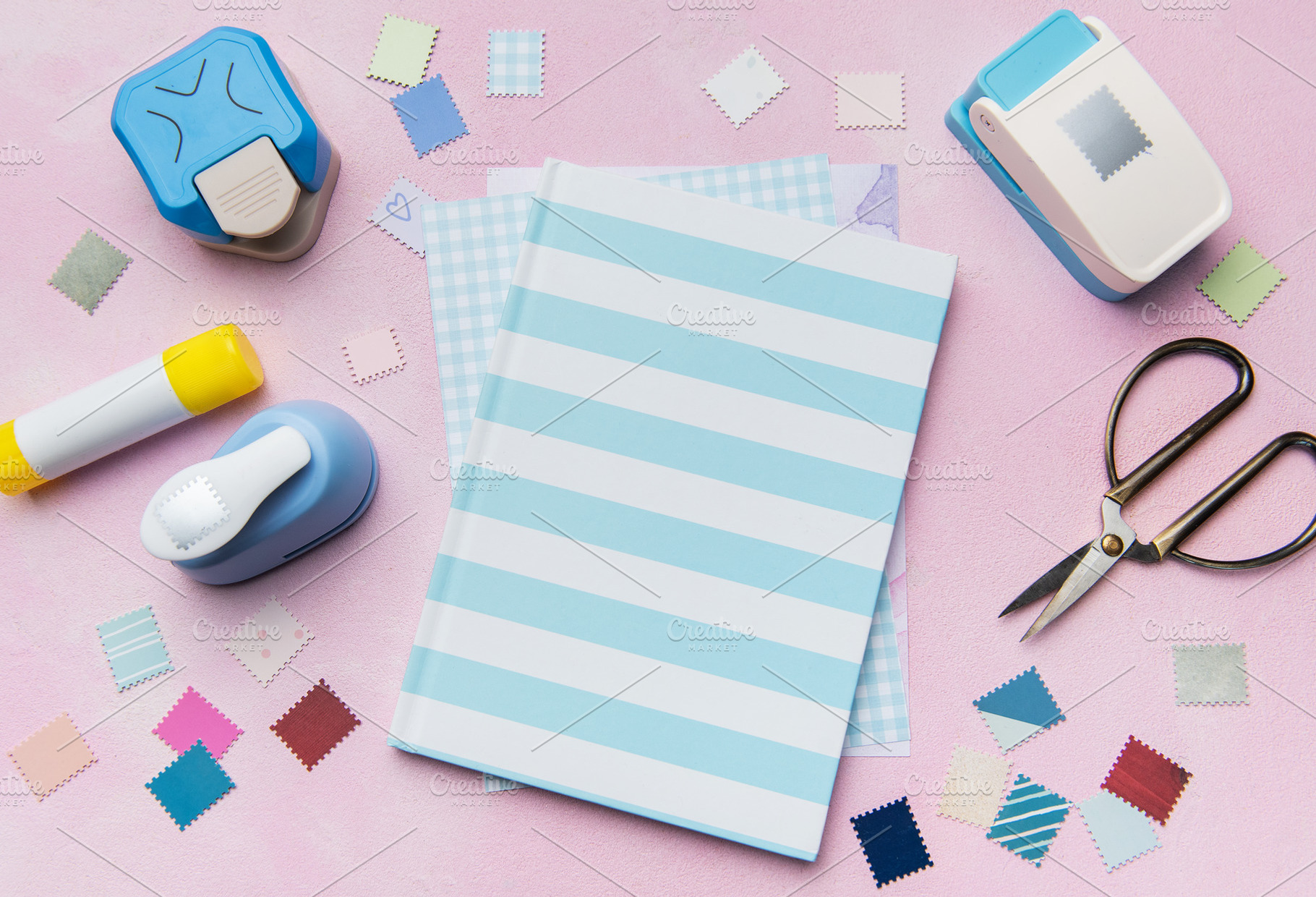 Scrapbooking craft supplies with notebook and punches, an Arts & Entertainment Photo by Olena Rudo