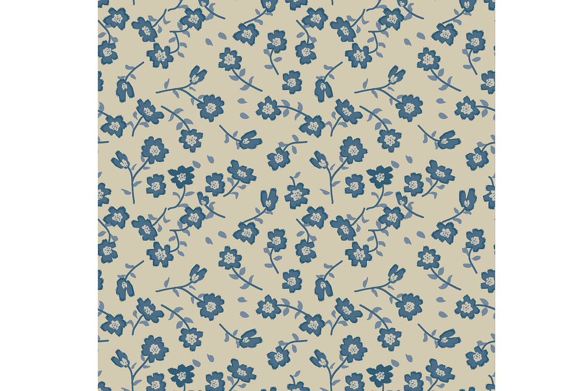 Blue Floral 07 Seamless Pattern, a Pattern Graphic by Sharon Schwalbe (Photo 3 of 4)