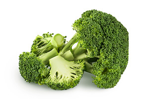 fresh broccoli isolated on white