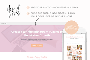 Marble Instagram Puzzle Template