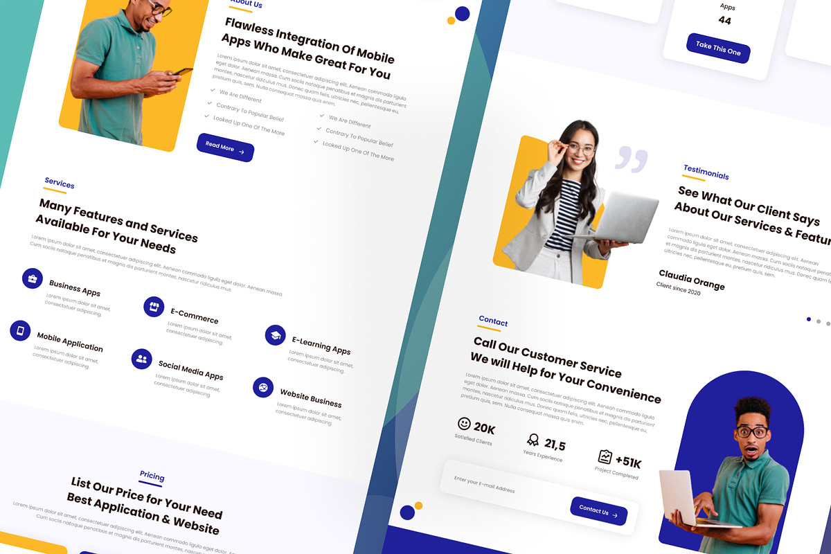 SAAS Modern - Bundling Landing Page, a Landing Page Template by Portocraft (Photo 4 of 12)