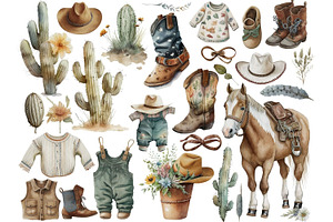 Baby Boy Cowboy Clipart