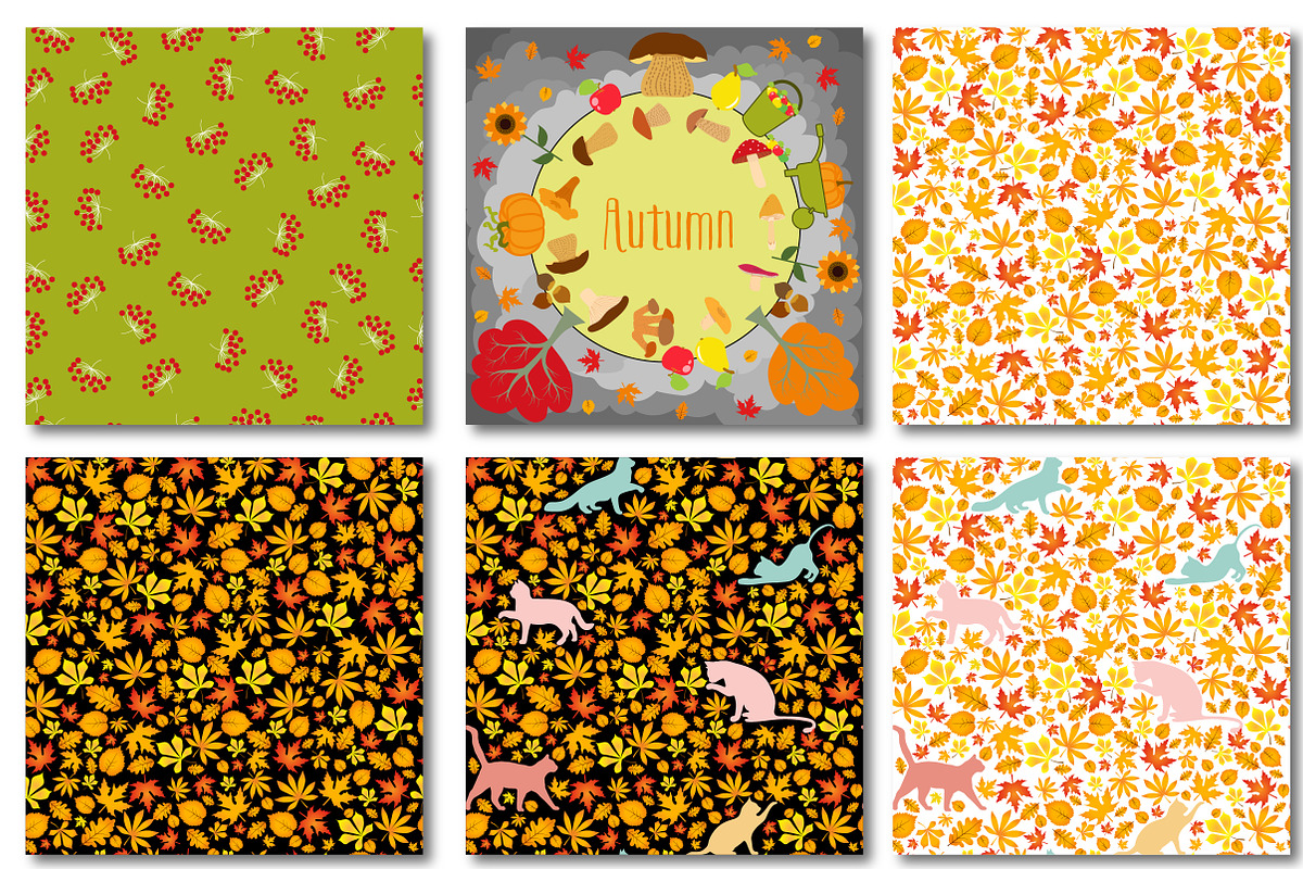 Big autumn set of patterns, a Pattern Graphic by Orangepencil (Photo 2 of 7)