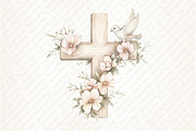 Beige Christian Easter Clipart, an Illustration by Watercolor design (Thumbnail 9 of 13)