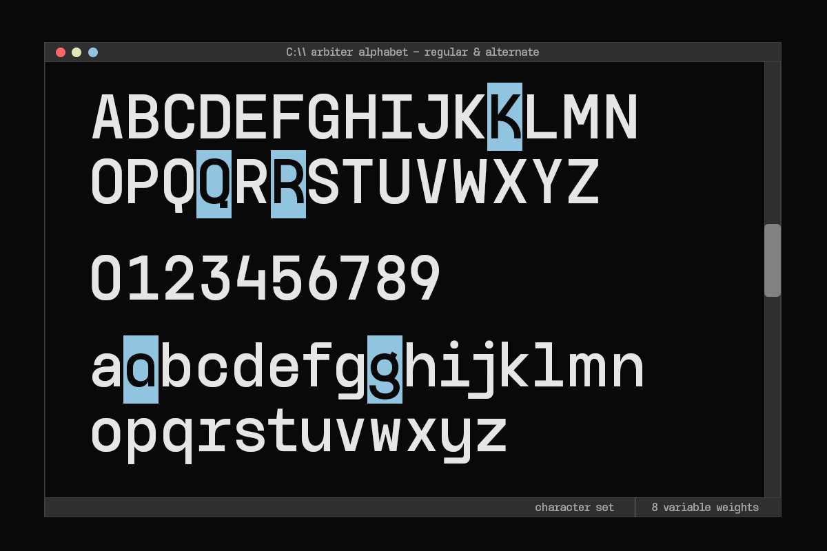 GC Arbiter — Mono Logic Typeface, a Sans Serif Font by Glyphonic (Photo 14 of 15)
